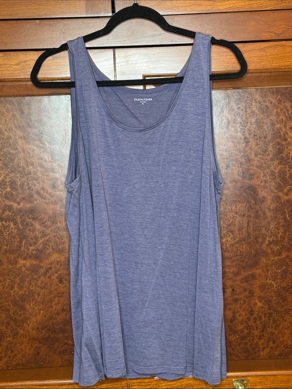 Eileen Fisher Heathered purple lightweight Relaxed Scoop Neck Tank women’s XL